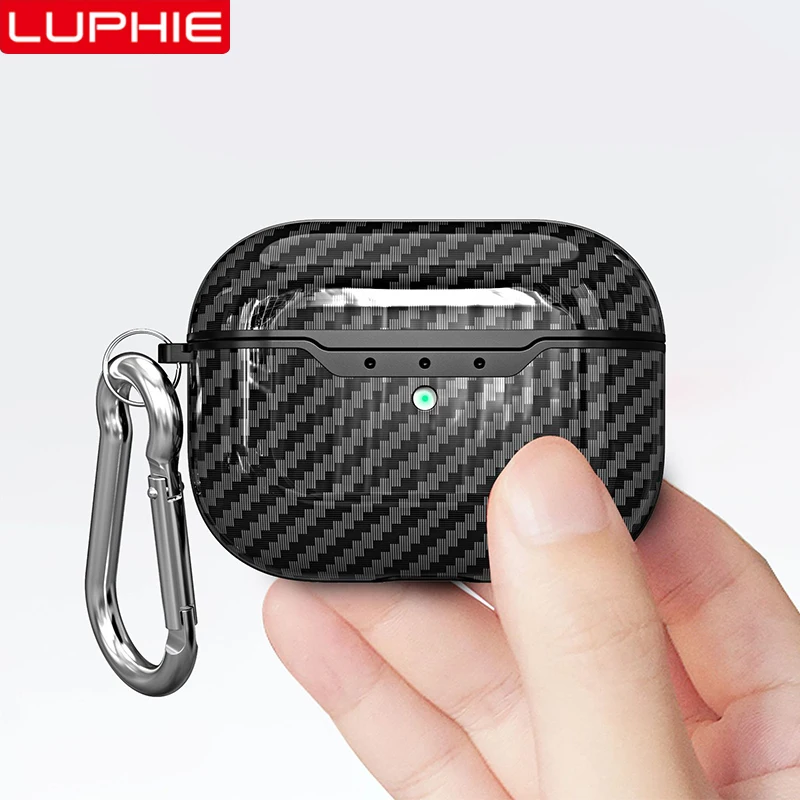 Чехол LUPHIE из углеродного волокна для Apple AirPods Pro чехол наушников Роскошный Air Pods