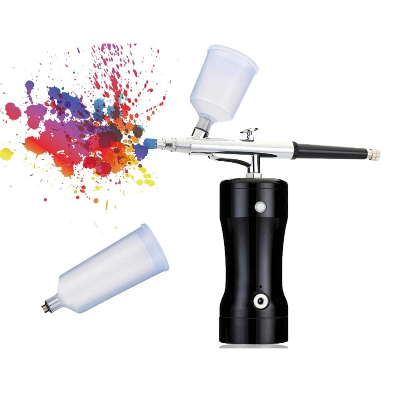 Набор аэрографов одиночный перезаряжаемый мини воздушный компрессор подходит