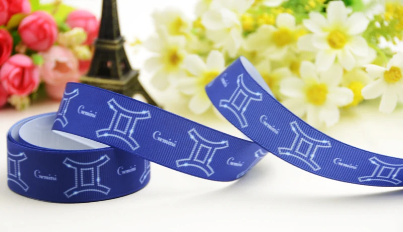 Репсовая лента диаметром 7/8 дюйма 22 мм 1 дюйм 25 1-1/2 38 3 75 с принтом в виде близнецов и