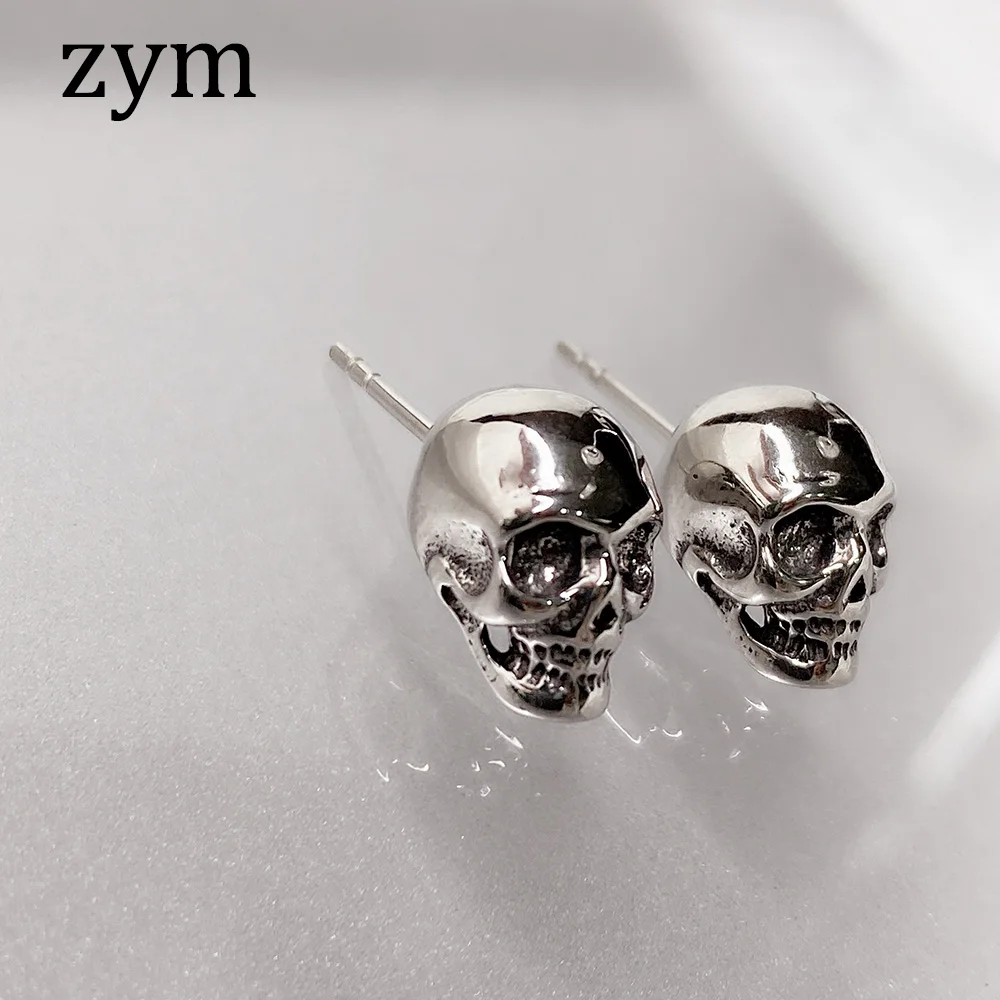 Брендовые серьги zymHot в виде черепа из нержавеющей стали высококачественные