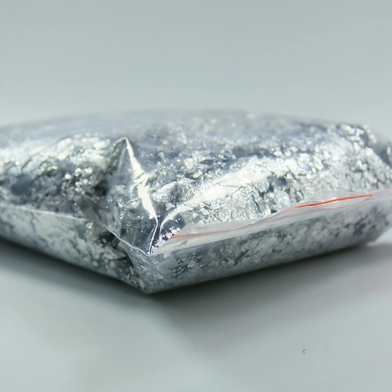 

Aluminum Flake , 20 Grams Fragment of Imitation Silver Leaf Foil Sheets for All Kinds of Decorations