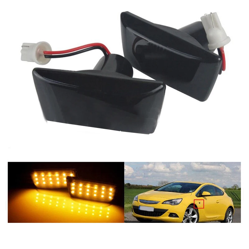 Пара Автомобильный светодиодный динамический боковой знак сигнал поворота