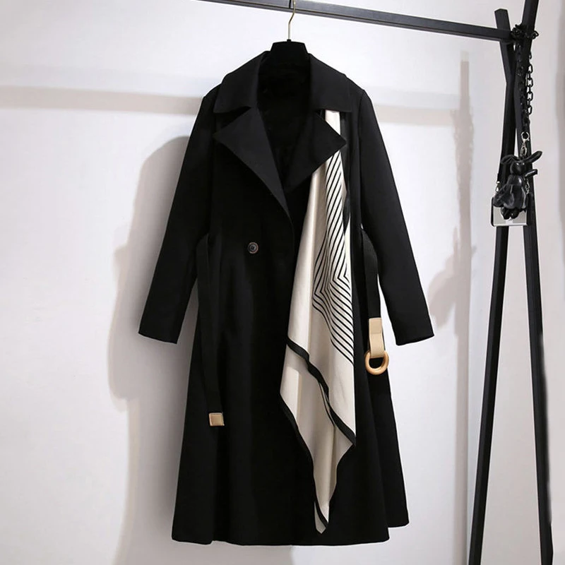 Зимняя Офисная женская элегантная смесь женские корейские модные длинные пальто