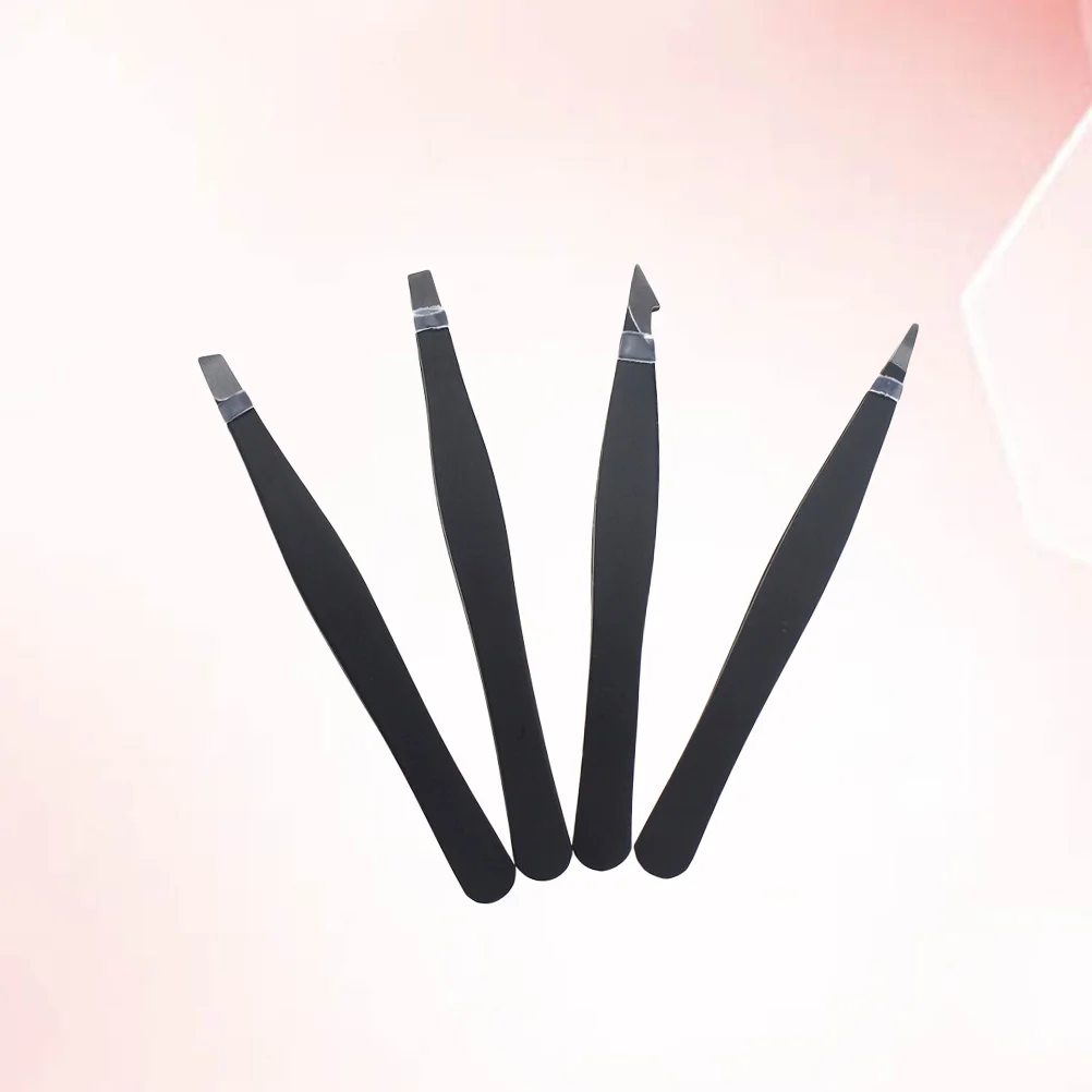 

Пинцет из нержавеющей стали с косыми плоскими угловыми заостренными кончиками, 4 шт.