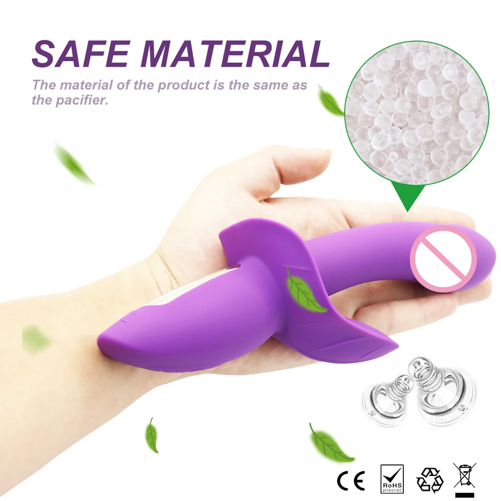 Двойная вибрация 16 скоростей силиконовый мощный фаллоимитатор точки G вибратор