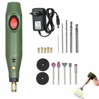clay casting mold tool mini electric drill kit handheld variable speed usb charging grinding polishing cutting accessories set