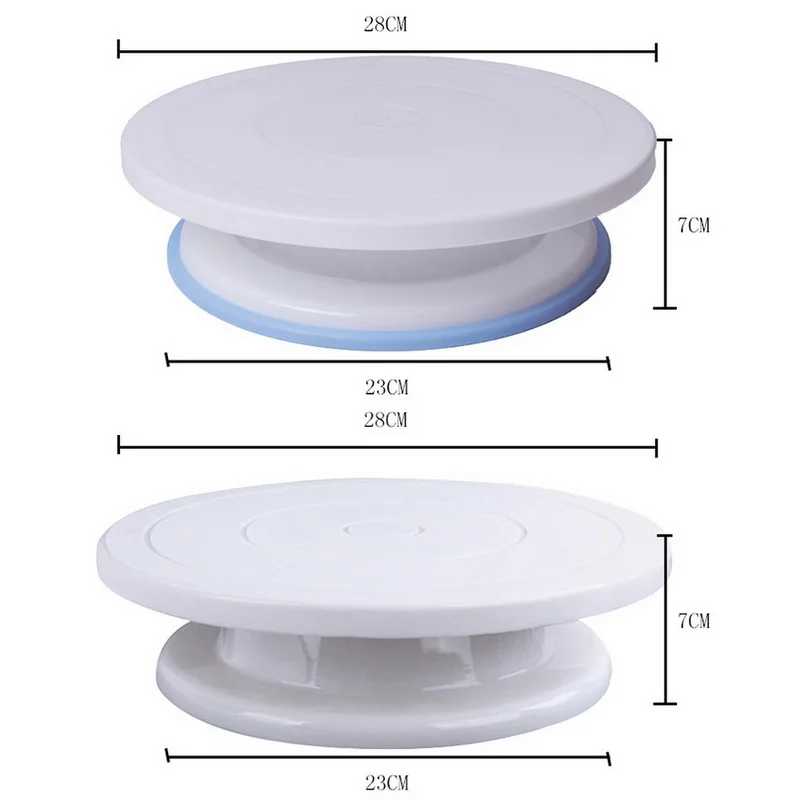 DIY Rotating Cake Baking Tool Stand Plastic Table Turntable Decorating 7*28Cm 10 Inch | Дом и сад
