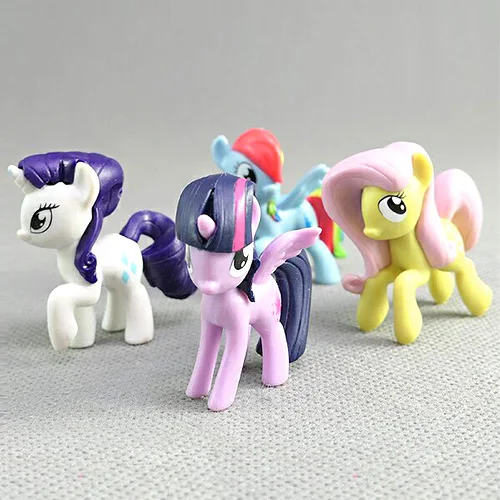

My Little Pony Bulk Pack Twilight Sparkle Applejack Rainbow Dash Pinkie Pie Doll Gifts Toy Model Anime Figures Collect Ornaments