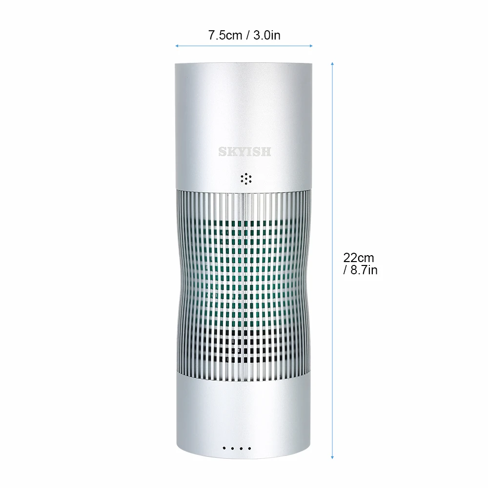 Автомобильный очиститель воздуха HEPA фильтр 3 Авто режима перезаряжаемый тихий