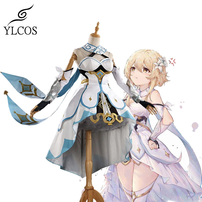 

Люминесцентный костюм Game Genshin для косплея Хэллоуина вечерние Женское платье полный комплект