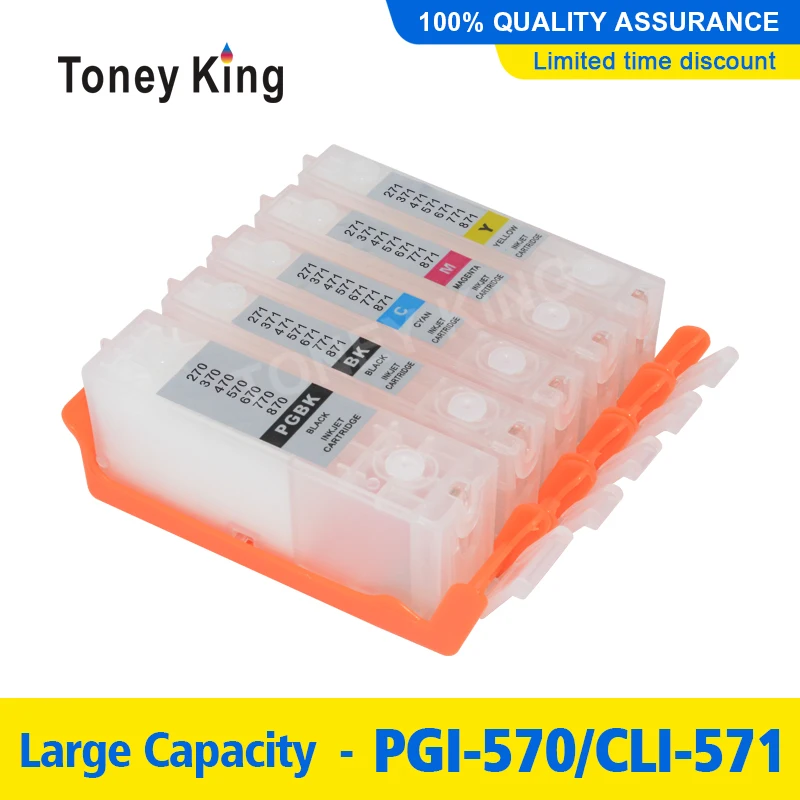 Toney King PGI 570 CLI 571 многоразовый картридж для принтера Canon PIXMA TS5050 TS5051 TS5053 TS5055 TS6050