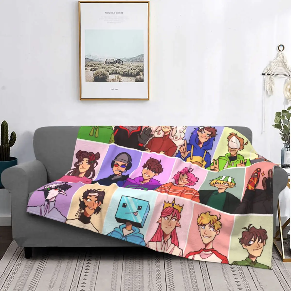 

Dream Smp Tubbo Team Blanket Flannel Art Cozy Soft FLeece Bedspread
