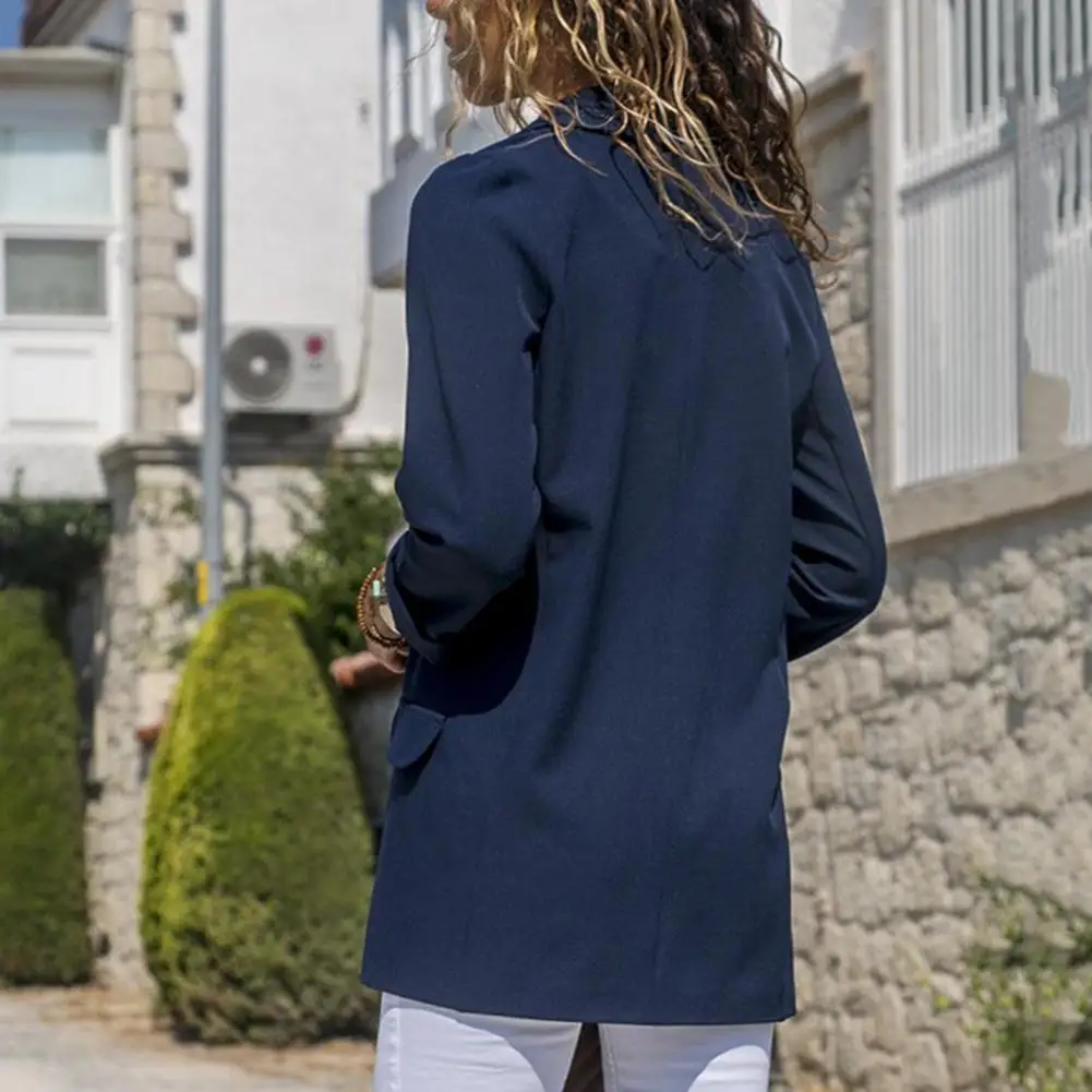 

Autumn Women Fashion Solid Color Lapel Blazer Open Front Long Sleeve Suit Jacket Formal Suit Jackets office clothing