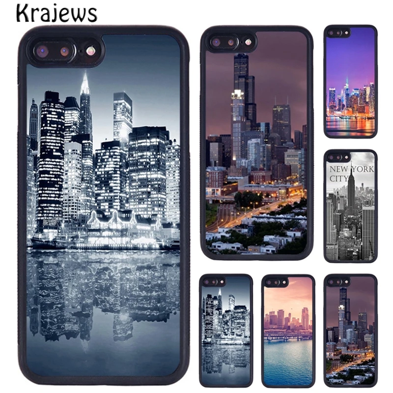 Красивый чехол для телефона krajew с изображением Нью-Йорка для iPhone 14 5 6S 7 8 Plus 11 12 13 Pro X XR XS Max Samsung S21 S22 Ultra