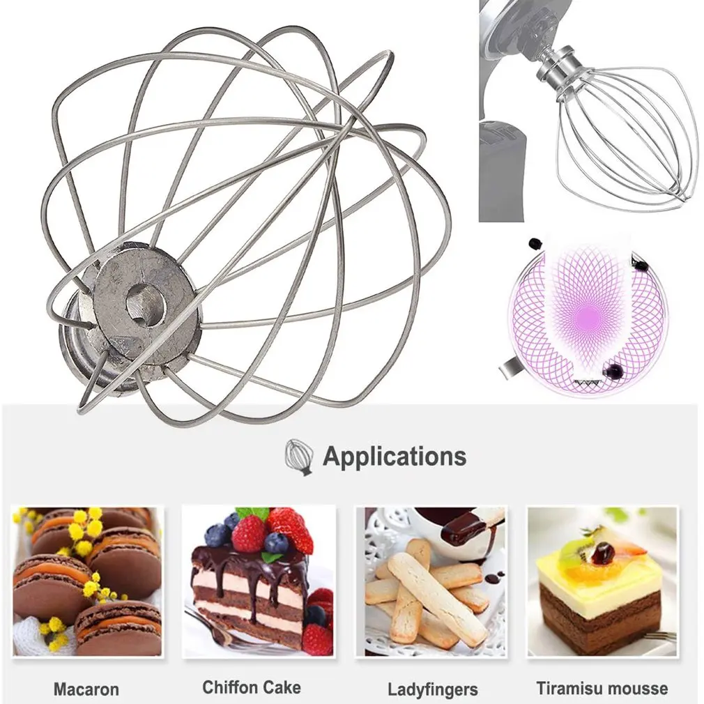 Hot High Huality K45WW Wire Whip Attachment For Tilt-Head Stand Mixer Kitchen Whisk Head Egg Heavy Cream Beater | Дом и сад