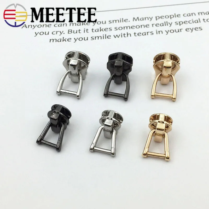 Meetee 10 шт. 3 #5 # металлические ползунки для молнии металлических Соединенных кошельков с застежкой молнией