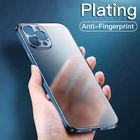 Чехол для iphone 13 pro max, с гальваническим покрытием, матовый, противоударный