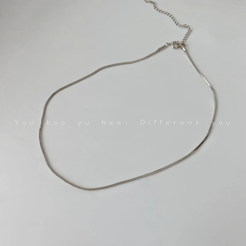 

Korean Fashion copper Snake chain necklace for women Gold Silver Color punk Cute statement Choker Necklace Hip hop Jewelry 2020
