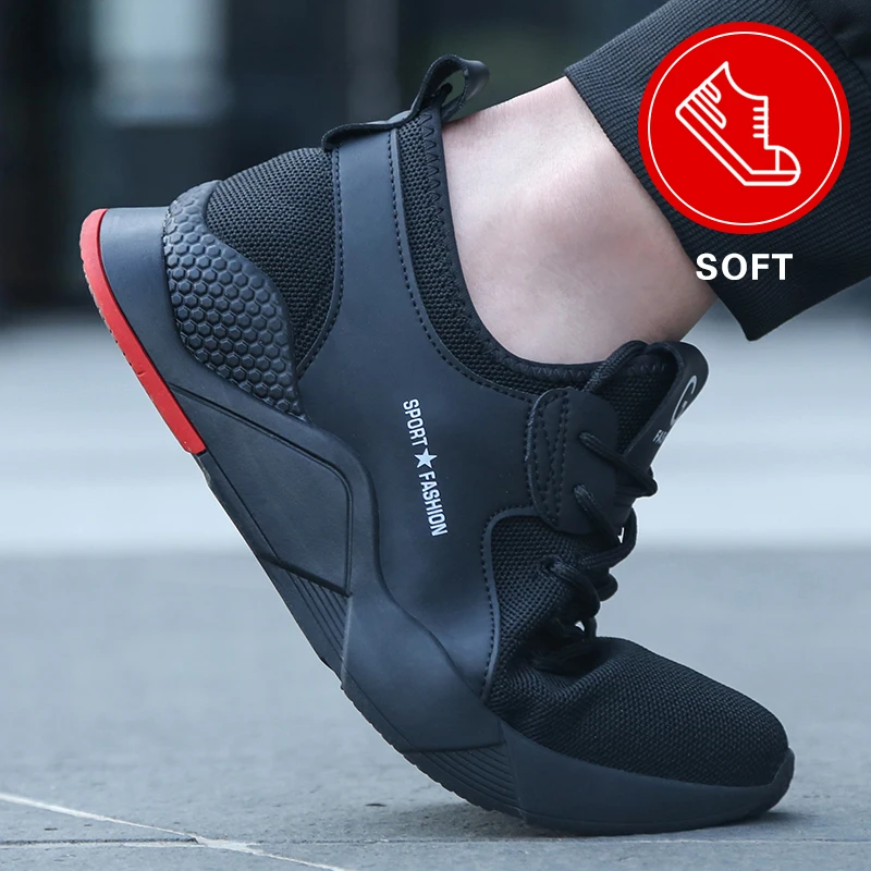 Safety Shoes Men Work Boots Women Steel Toe Cap Sport Snekers Puncture Proof Crash Proof Light Wear Resistant Industrial Quality
