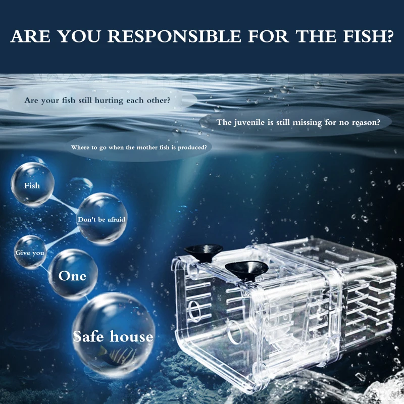 Acrylic Fish Breeding Box Aquarium Breeder Double Guppies Hatching Incubator Isolation Pet Supplies Accessories New | Дом и сад
