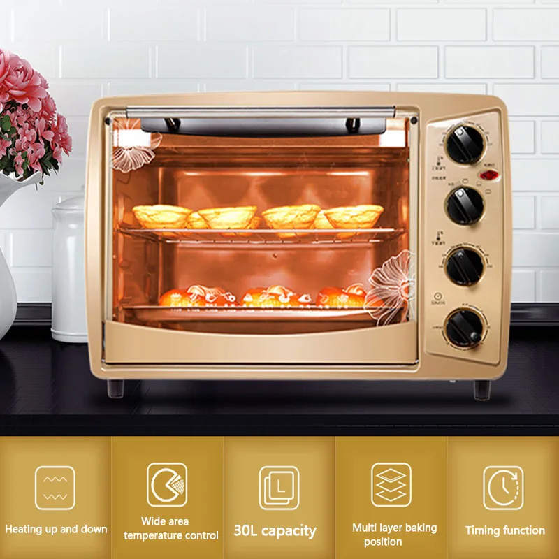 Бытовая электрическая печь для пиццы 1500 Вт 4-слойная профессиональная выпечки