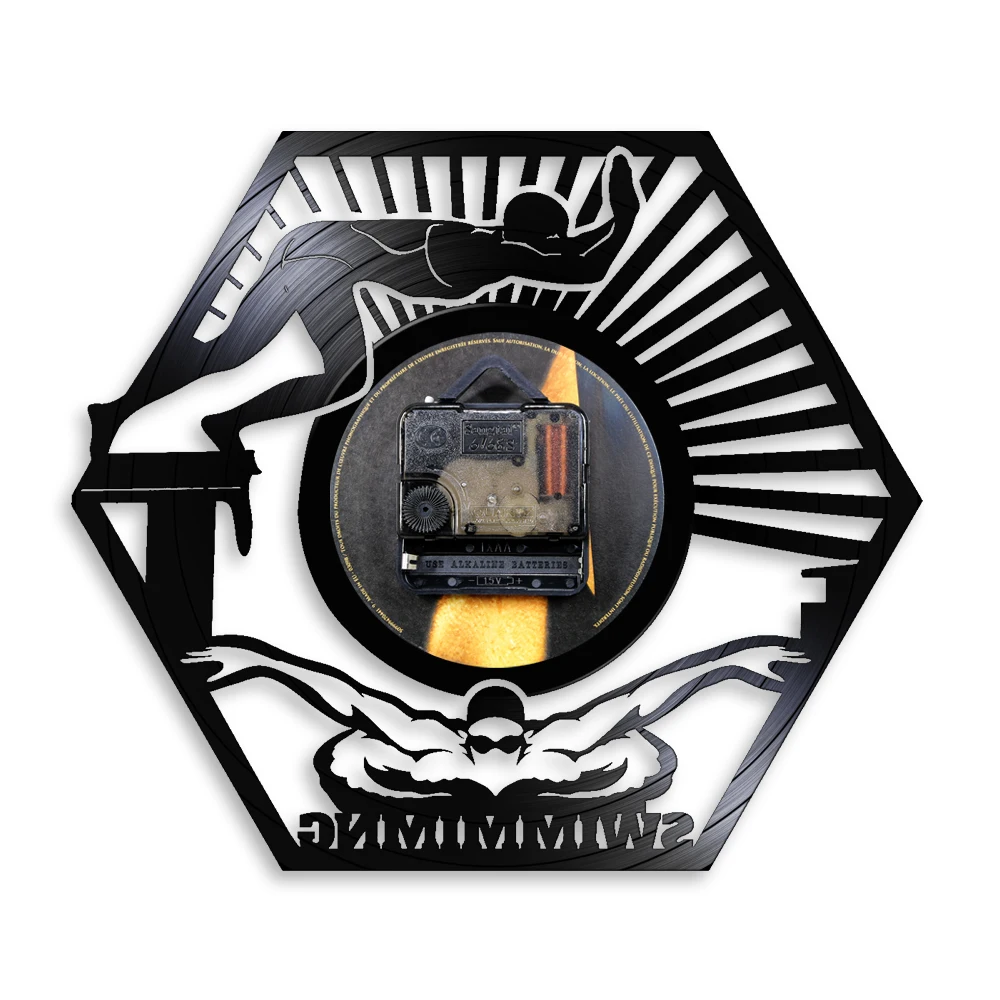 Настенные часы для плавания водного спорта настенного декора бассейна винтажная