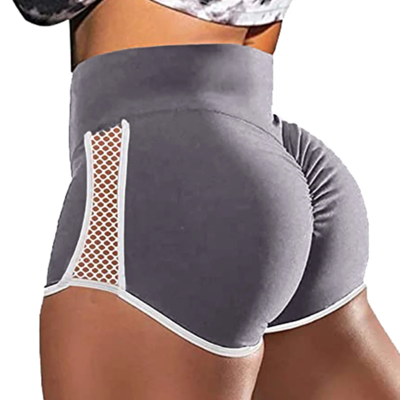 

Sports Seamless Yoga Shorts Women Push Up High Waist Fitness Shorts Solid Slim Workout Short Pants S-2XL 2021 New