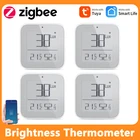 Датчик температуры и влажности Tuya Smart ZigBee, сенсор для измерения температуры и влажности в доме и на улице, с дистанционным управлением через приложение