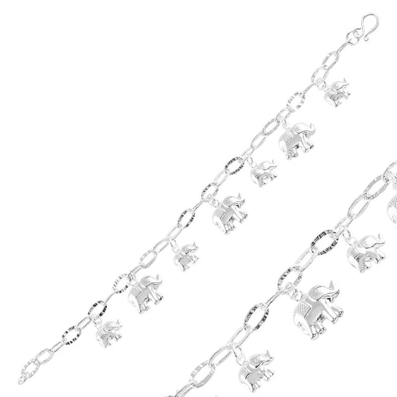 

Silverlina Silver Dangle Elephant Sterling Bracelet