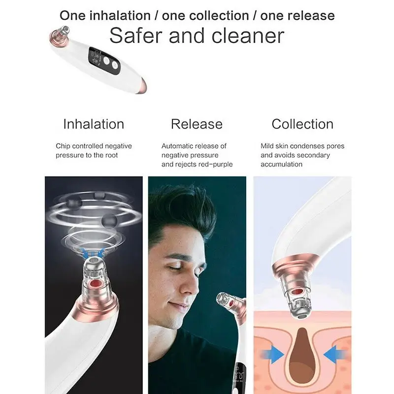 

Vacuum Blackhead Remover Deep Cleansing Pores Suction Black Heads Cleaner Skin Care Tools