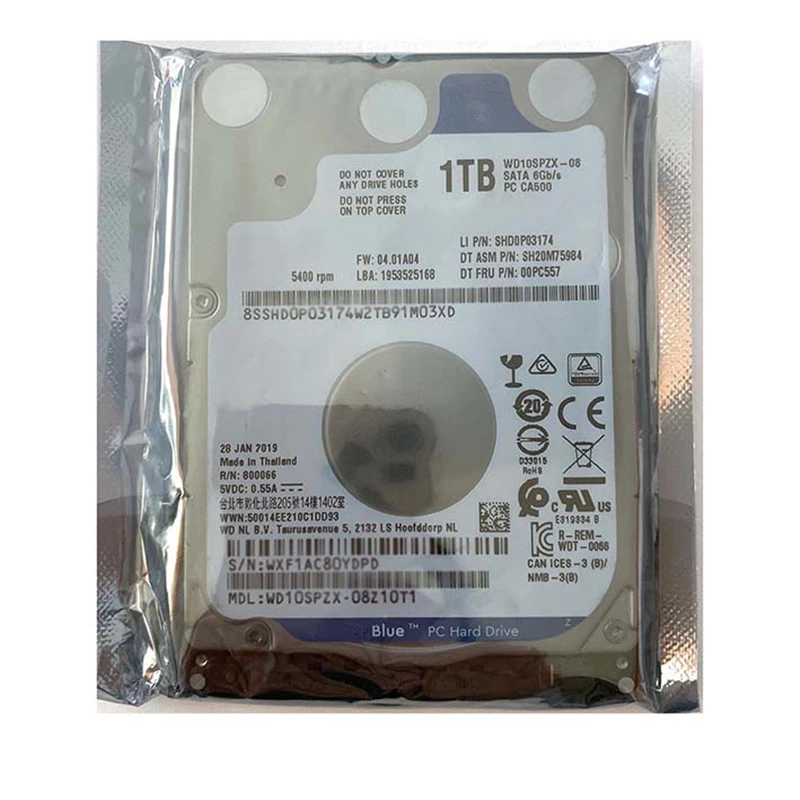 Новый оригинальный жесткий диск для WD Blue ТБ 2 5 дюйма SATA 6 ГБ/сек. 128 Мб 5400 об/мин