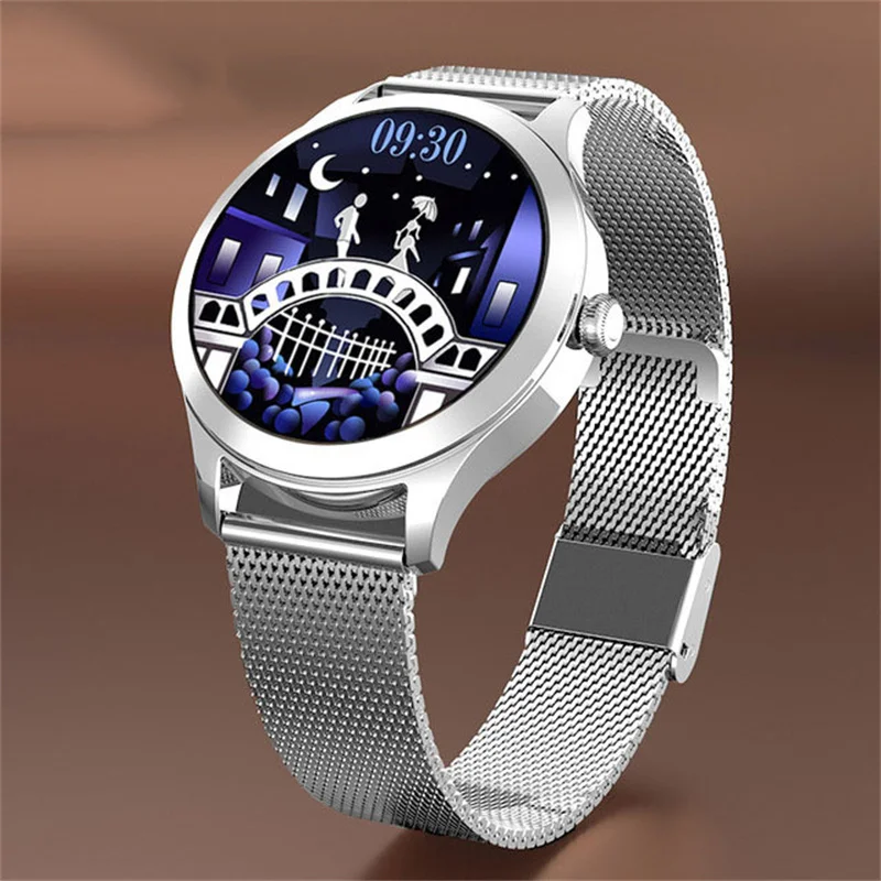 Женские Смарт часы с сенсорным экраном водонепроницаемые IP68 ЭКГ пульсометр