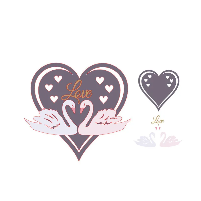 Eastshape Лебедь любовь металлические режущие штампы для изготовления карт