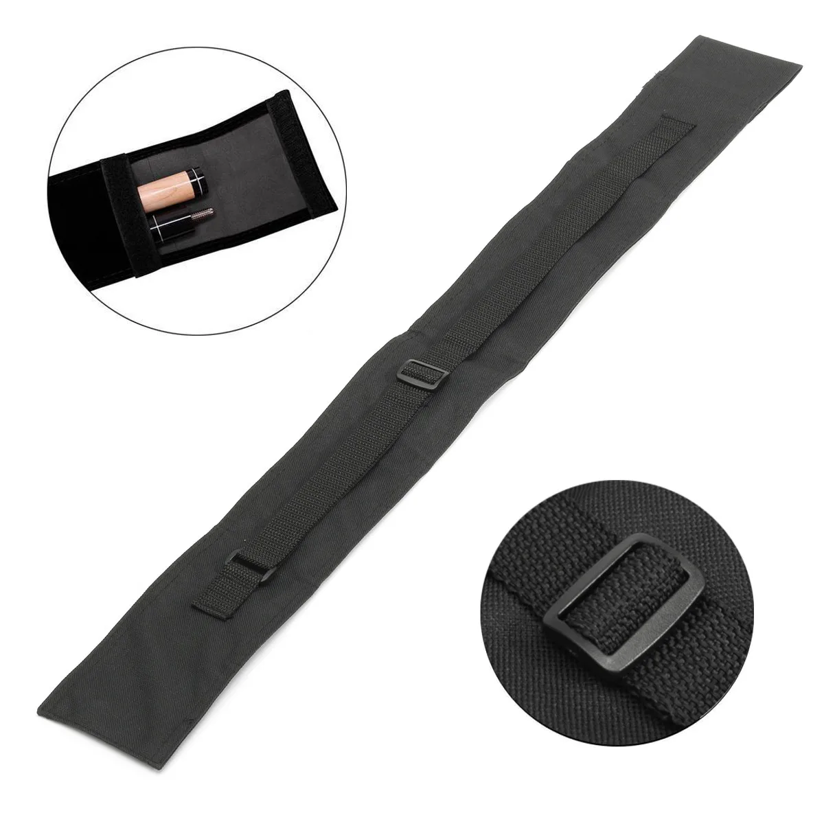 

32.5"/83cm Pool Cue Bag for 1/2 Billiard Stick Storage Fishing Rod Case Black Snooker Billiard Accessories