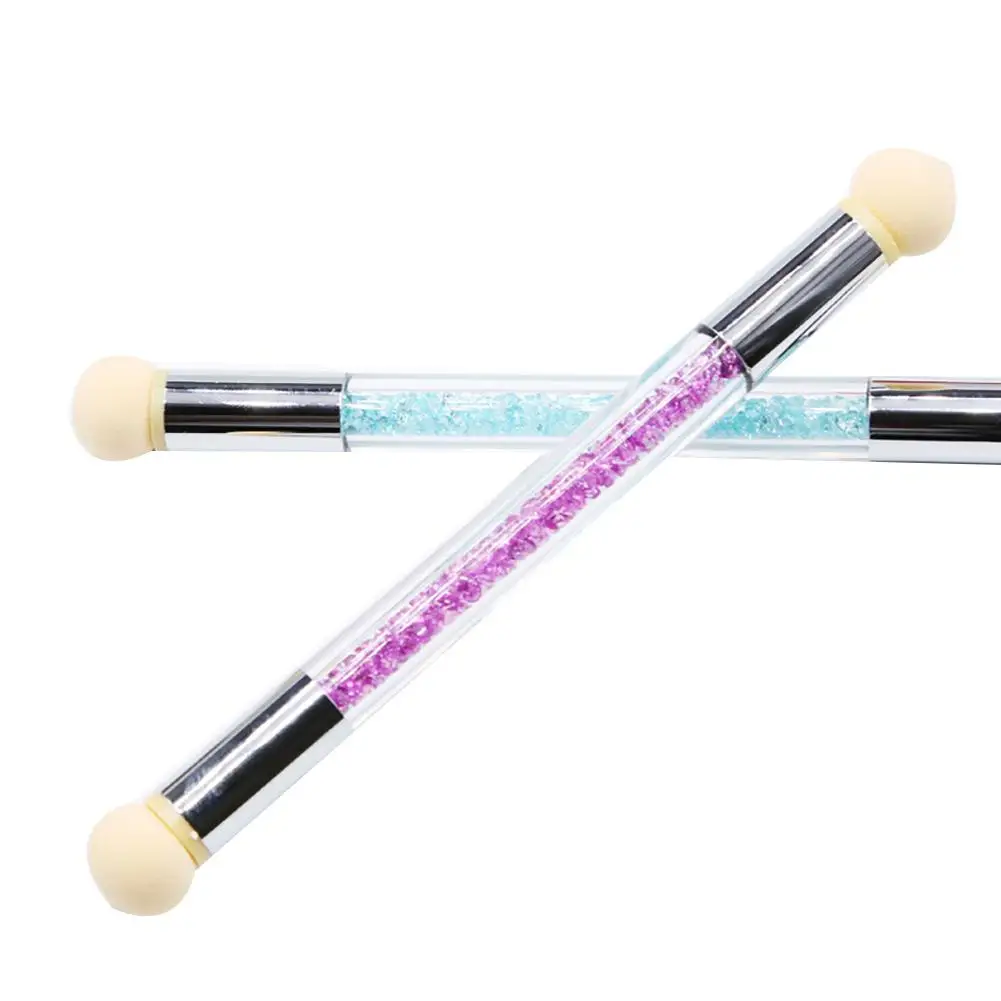 Двухсторонняя губка декорация для ногтей градиент кисти Стразы ручка