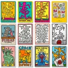 Абстрактная картина с изображением пиццы Кейта, арт-выставки, постер, печать на холсте в стиле ретро-поп, художественная роспись, настенное украшение для дома и комнаты