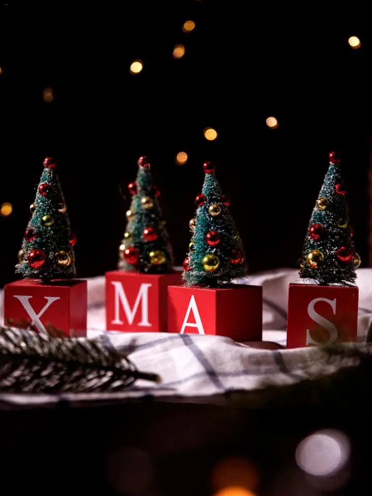 

Mini Wooden Christmas Tree Ornament Christmas Decoration Home Decor Oranment