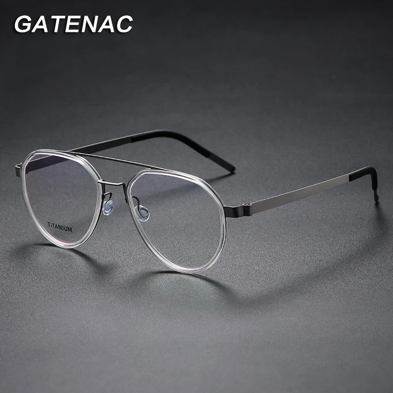 Оправа для очков титановая мужчин и женщин авиаторы по рецепту при близорукости