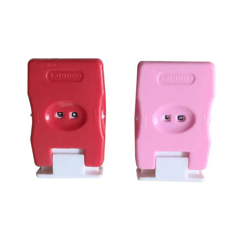 

2 шт. ручной счетчик вязания строчек строка Вязание петель запись нажатие кликер