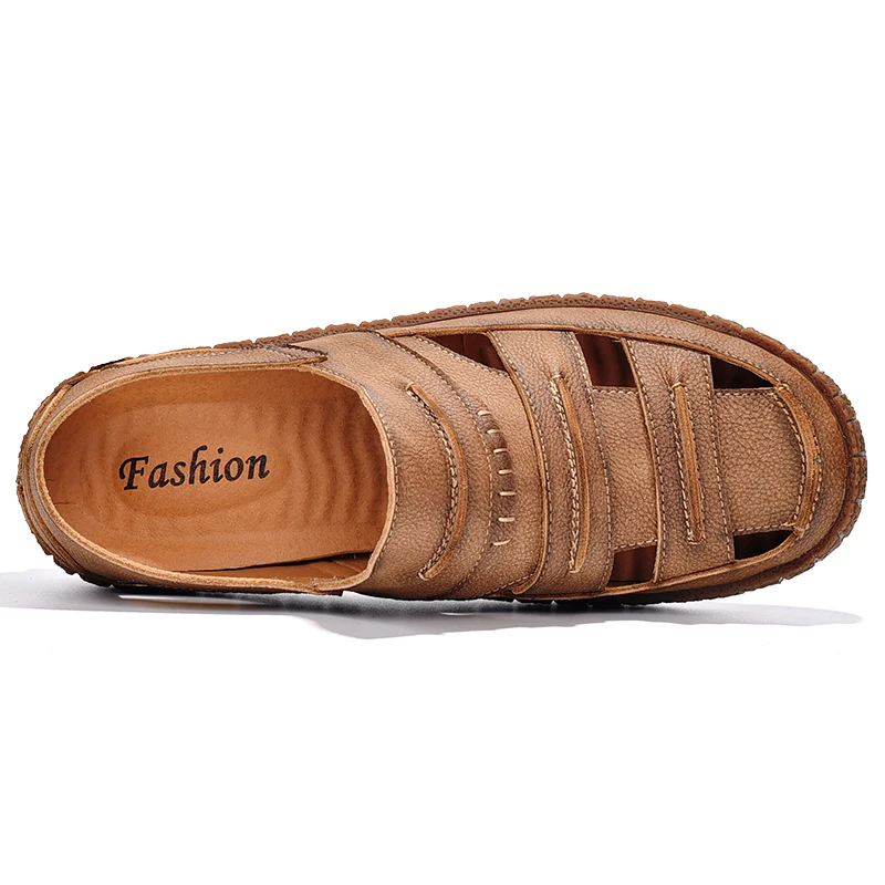 Туфли мужские из бычьей кожи дышащие Нескользящие перфорированные лоферы