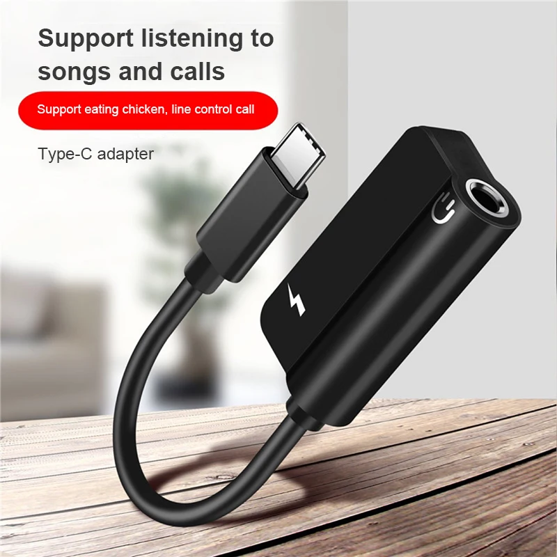 

Universal 2 In 1 Type C Adapter For Huawei P30 P40 Mate 30 Pro Xiaomi 9 8 Oneplus 7T Usb C To 3.5mm Earphone Charger Splitter