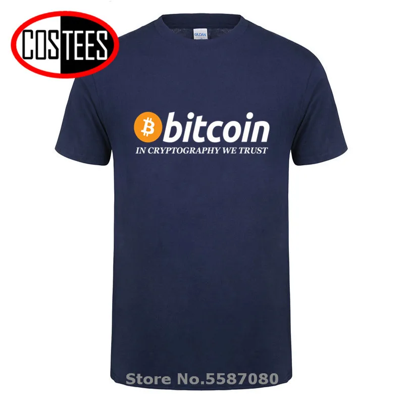 Мужская футболка с О-образным вырезом и коротким рукавом Cryptocurrency футболки из