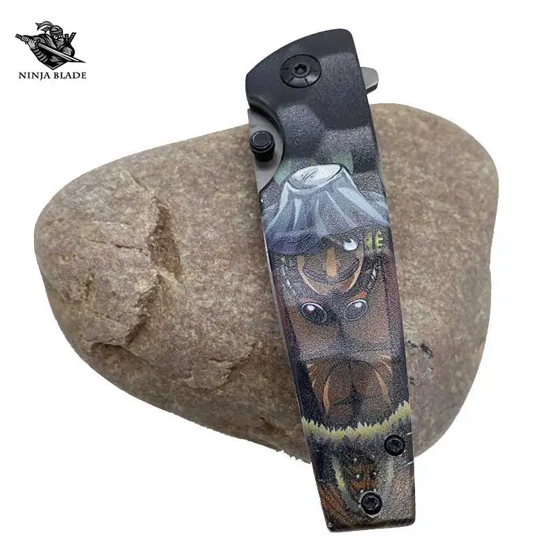 

Straw Hat Pirates God Usopp Jackblade Sniper Folding Knife Anime Unique High Carbon Steel Knives Collection Boyfriend Gift