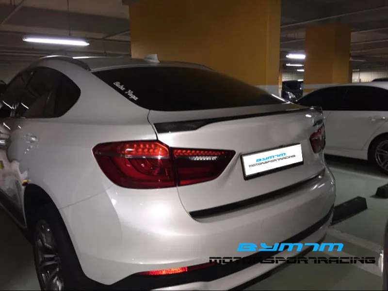 

P Style Real Carbon fiber Trunks Boot Spoiler F16 X6 Fit For BMW