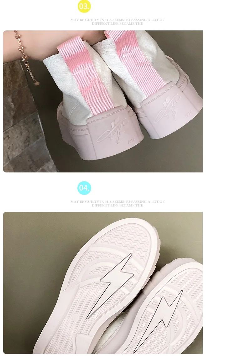 High Quality Classic Women White Canvas Shoes Spring Autumn High Top Women Platform Vulcanized Shoes Female Flat Casual Shoes
