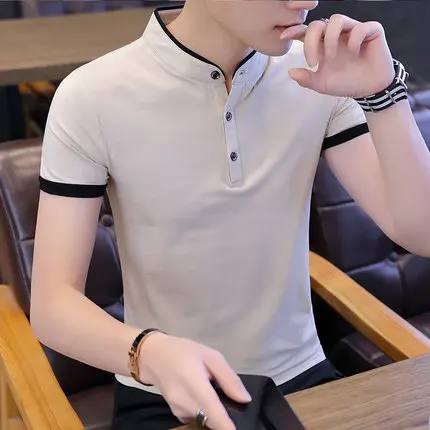 

Short-sleeved t-shirt men's casual simple bottoming shirt half-sleeved clothes 14007