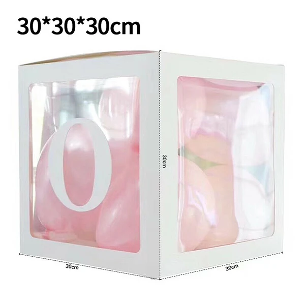 4 шт./компл. квадратные коробки для детских шаров прозрачная коробка декор дня