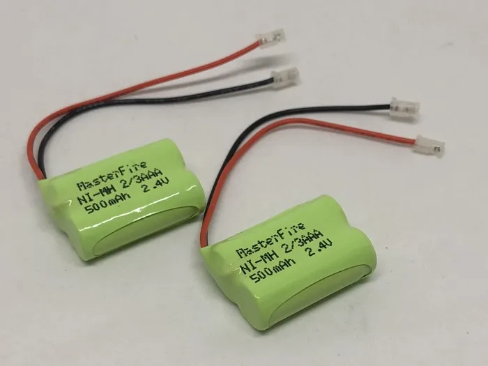 Оригинальный аккумулятор MasterFire ni-mh 2/3AAA 2 4 V 500mAh 2/3 AAA с вилками для