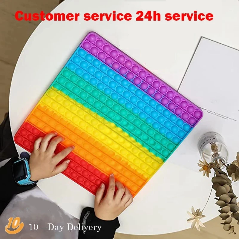

Large 30 CM Size Pops Its Fidget Toys Push Bubble School Bag Board Pendant Hot Sale Popsits Decompression Toy Popet Anti-Stress