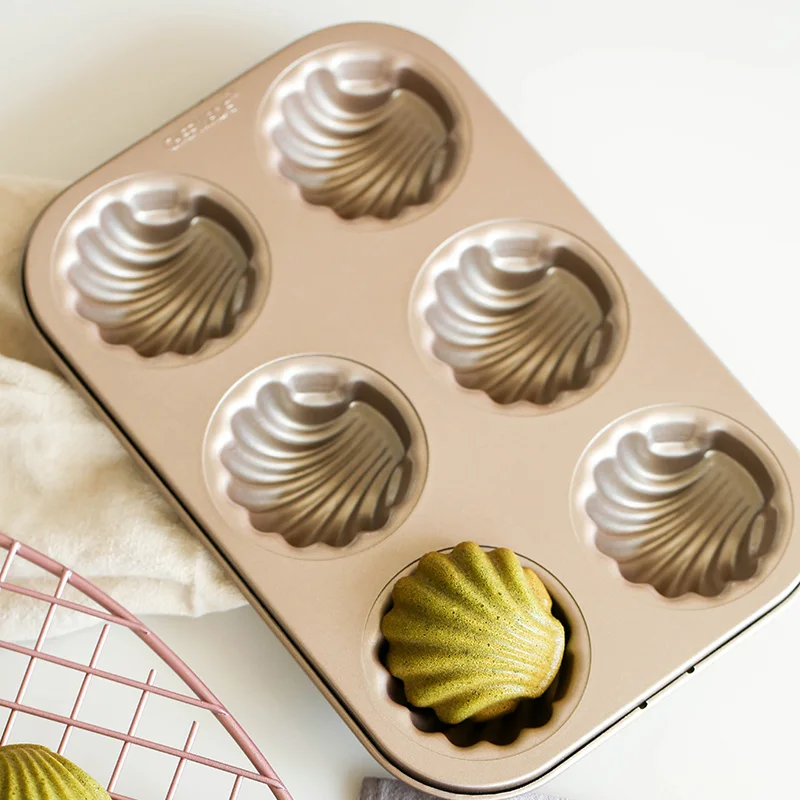 Форма для торта Мадлен 6 чашек оболочка банан золото антипригарная форма выпечки